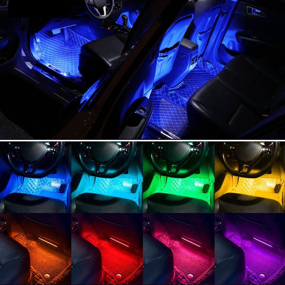 Bluetooth RGB Footwell Strip Lights x4