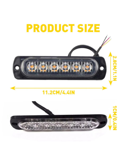 6 LED Amber Strobe Beacon x4