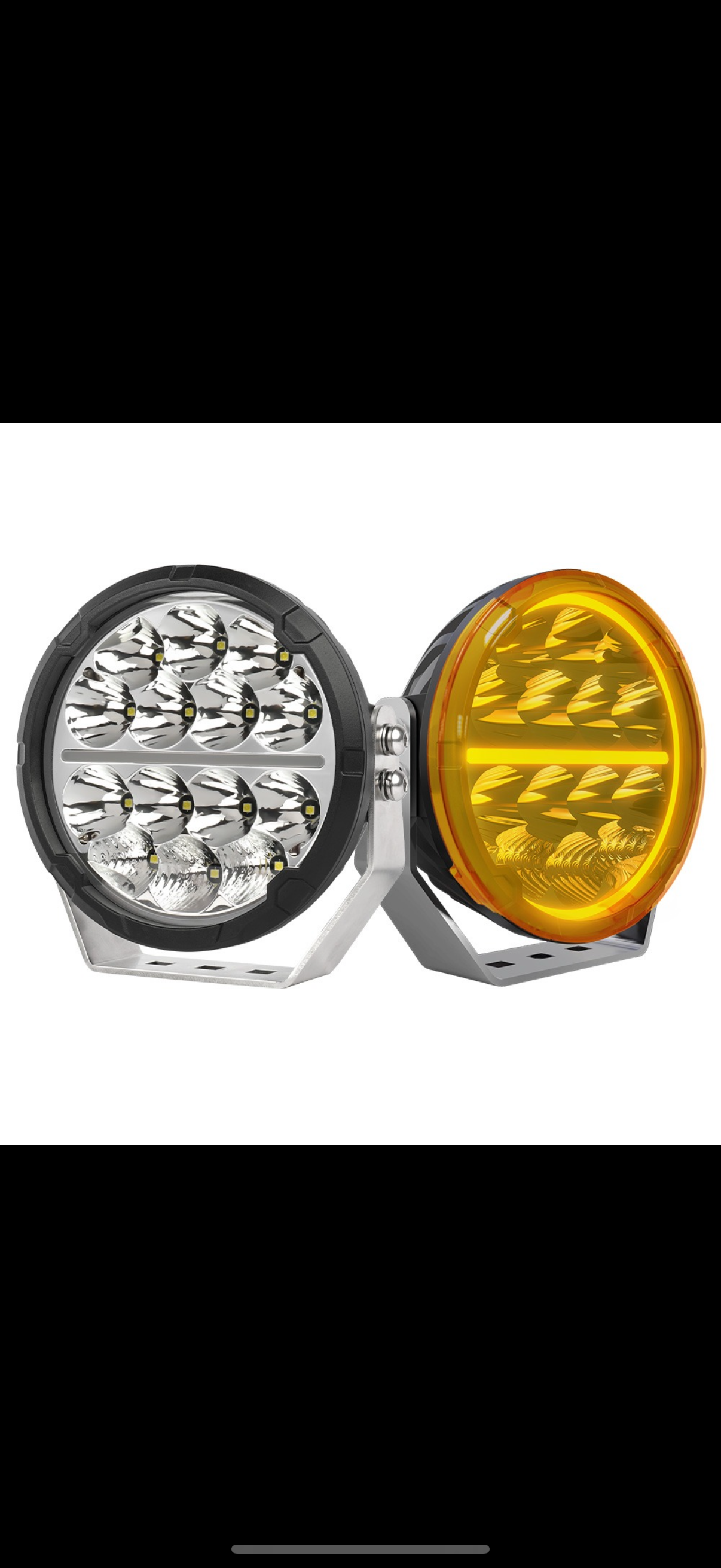 Halo Plus 6.5 Inch Spot Lamp with White & Amber Ring DRL