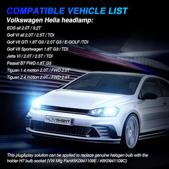 Novsight Golf MK6 MK7 Low Beam