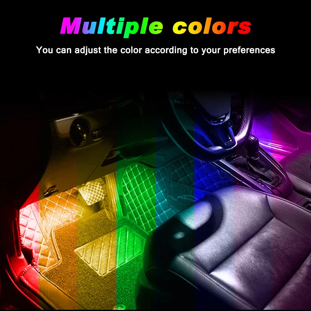 Bluetooth RGB Footwell Strip Lights x4