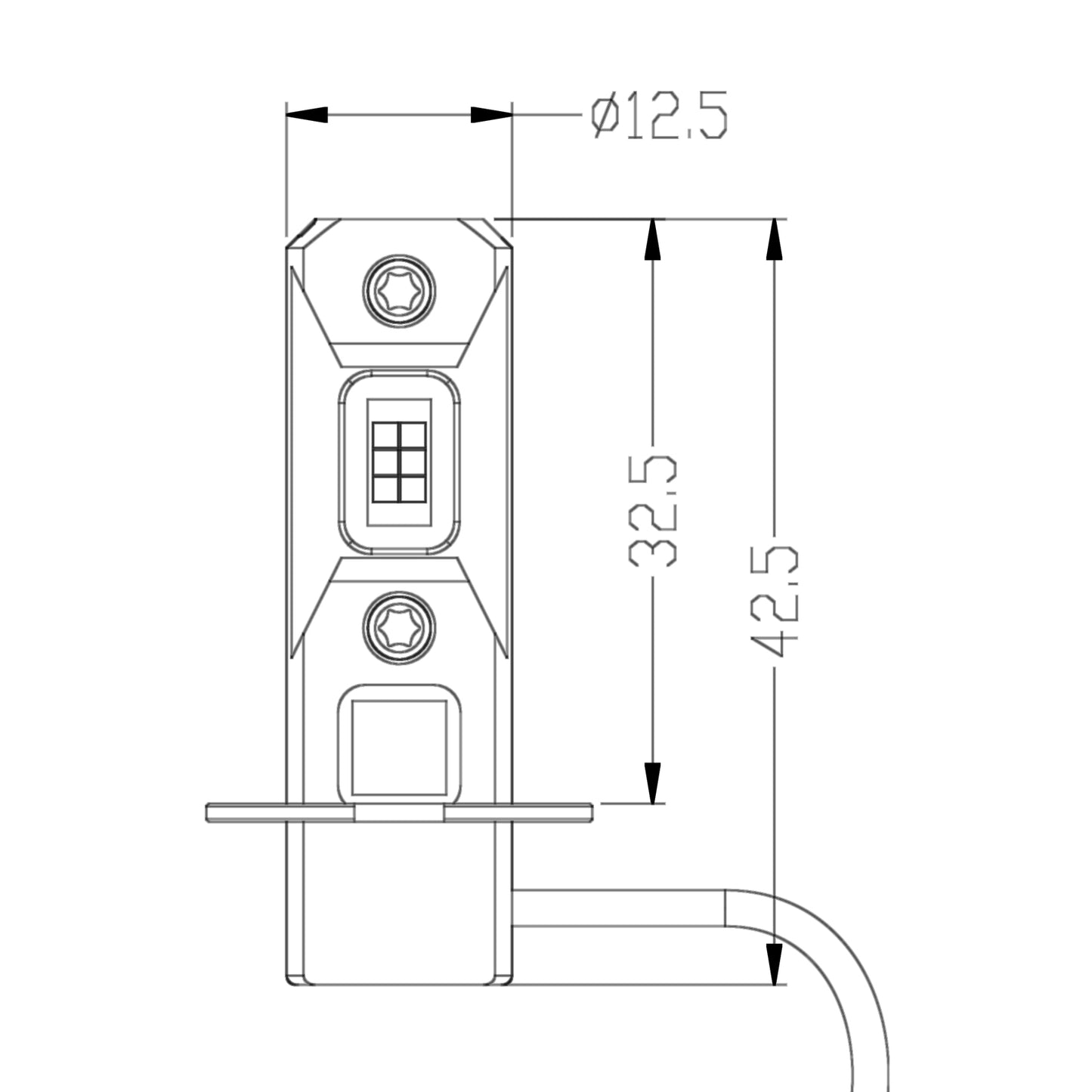 12/24 Volt DirectFit H3 1:1(yellow & white)