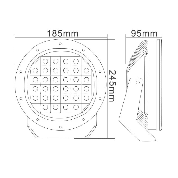 Halo 7 Inch Spot Lamp with Ring DRL