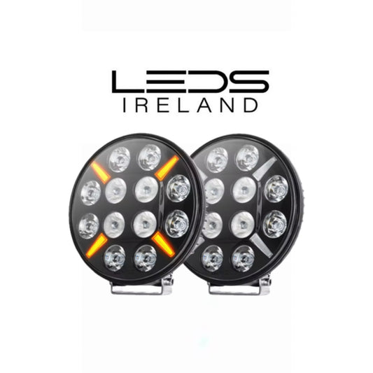 Atomic 9 Inch Spot Lamp with Amber & White DRL – Strobe