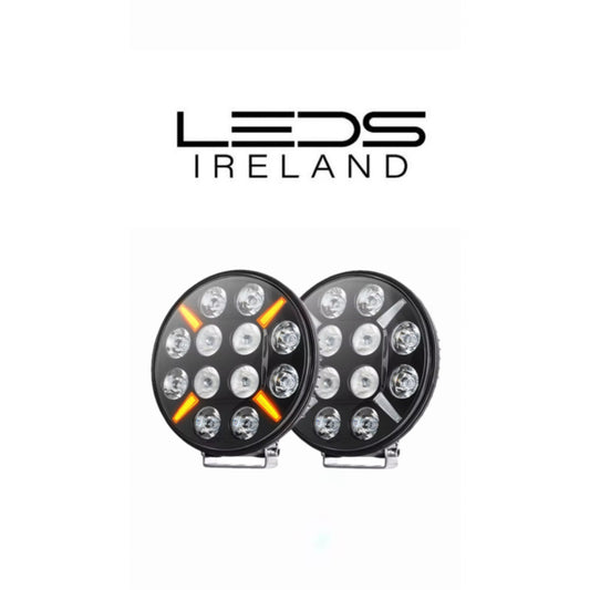 Atomic 7 Inch Spot Lamp with Amber & White DRL – Strobe